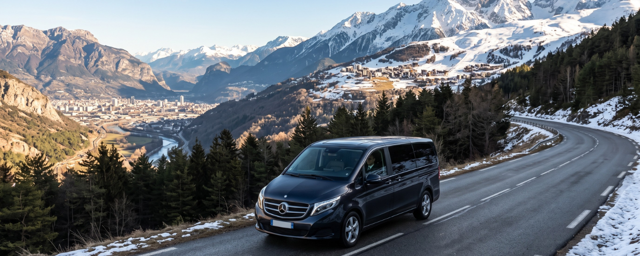 Chauffeur VTC mariage Grenoble avec couple élégant